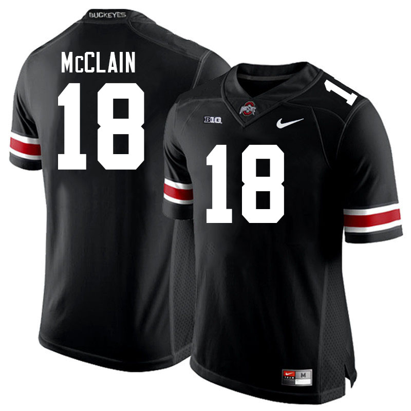 Ohio State Buckeyes Jaylen McClain Men's's #18 Authentic Black College Football Jersey 2404MALT5